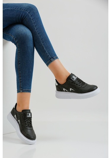 Devida Diana Serisi Kadın Spor Ayakkabı Siyah - Beyaz Beyaz - Siyah