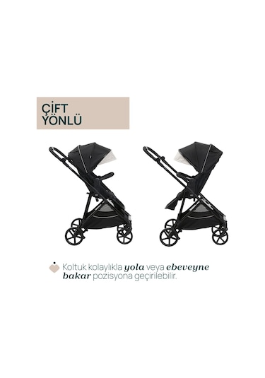Chicco Seety Bebek Arabası Etna Black 05087097070000