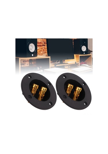 Reedark 5 Adet 3 İnç Dairesel Araç Hoparlör Kutusu Terminali, Abs Ve Çinko Alaşımlı, Push Tipi Bağlantı, Ev/araç/rv Uygun Cp-0968