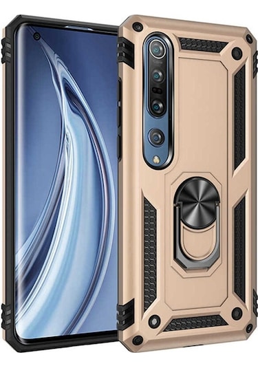 Xiaomi Mi Note 10 Lite Kılıf Zore Vega Kapak Gold