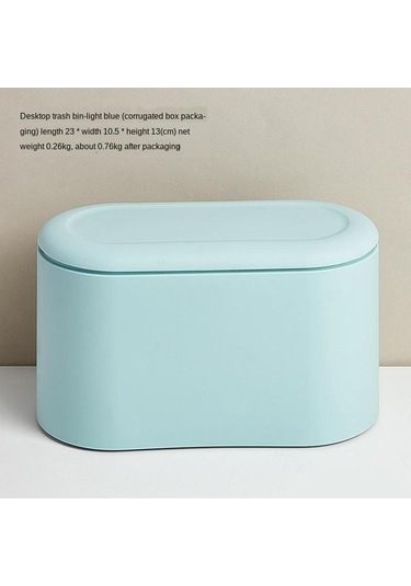 Pazly Suntek Şık Mavi Masa Küçük Kovası İçin Çöp Banyo Açık-mavi Açık , Fm Açık Mavi