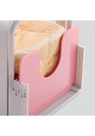 Homyl Ekmek Kesici Kesme Kılavuzu Sandviç Pişirme Aksesuarı Pembe