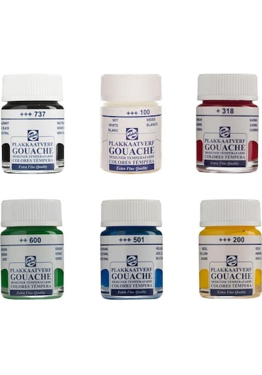 Talens Guaj Boya 16 ML 6 'Lı Set Çok Renkli