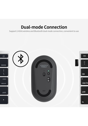 Maiyame Logitech Pebble Kablosuz Mouse - Çift Bağlantılı, Sessiz Ve Ergonomik Tasarım 001