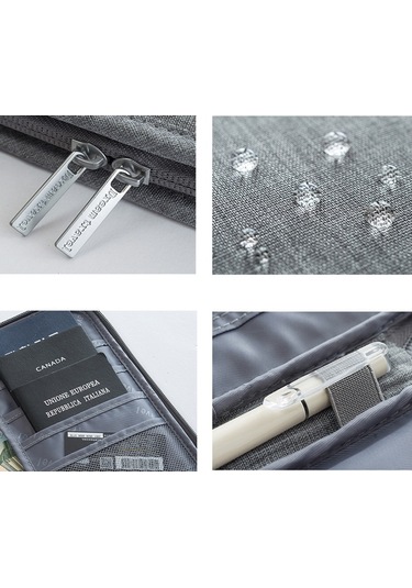 Yifomall Büyük Boy Gezi Pasaport Çantası - Su Geçirmez, Toz Proof, Taşınabilir Kimlik Belgesi Ve Para Çantası - Lacivert