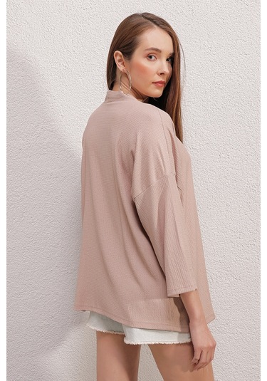5862 Örme Kimono - Bej 5862bgd19-016-12966 001