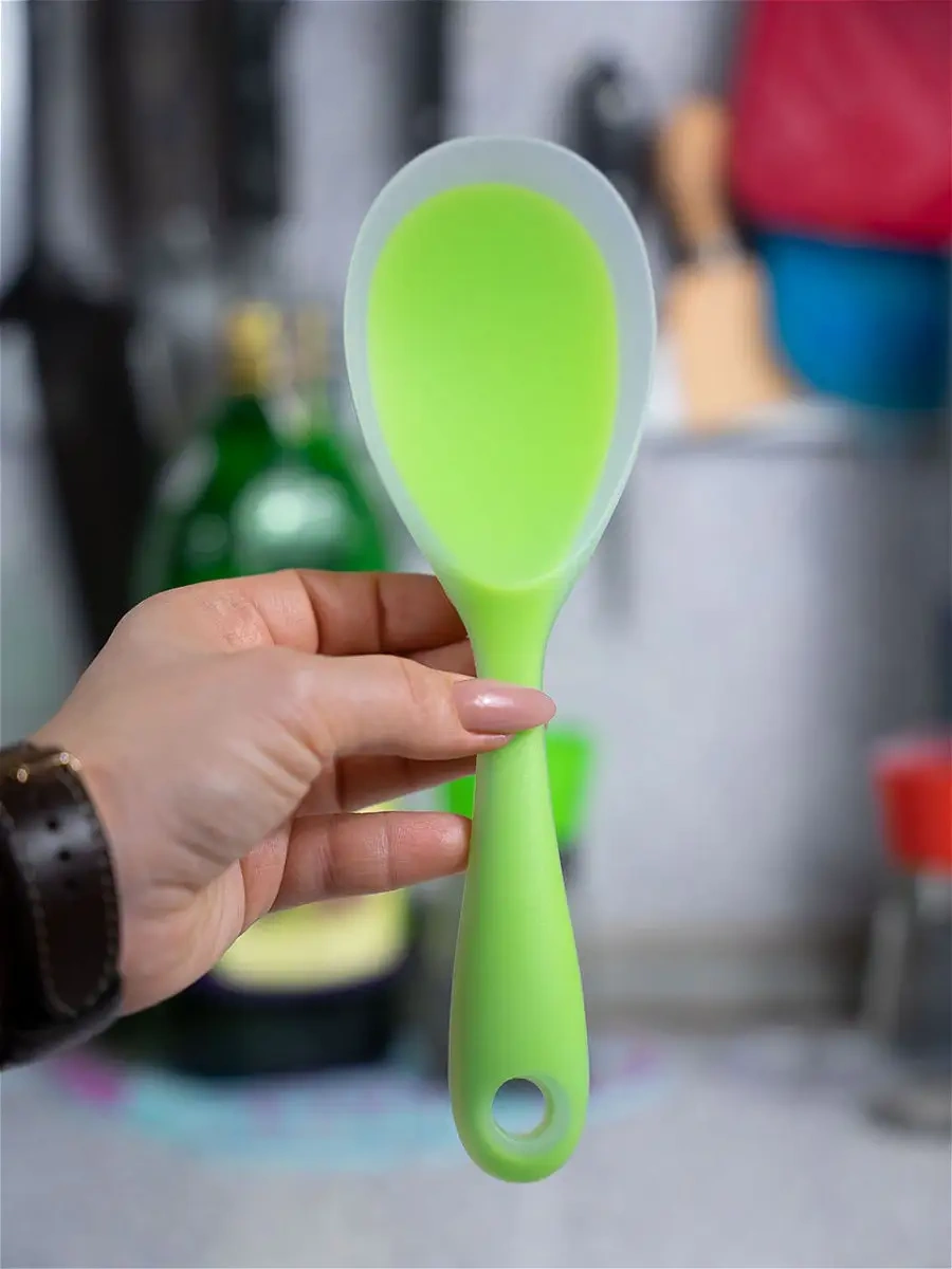 Q-kitchen Silikon Mutfak Spatulası Kazıyıcı 18553384 Kareolo-green
