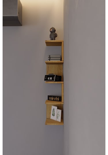 Artix Zigzag Duvar Rafı Çam Atlantik Çam