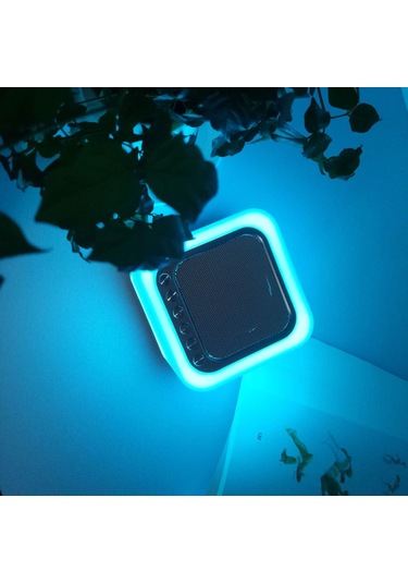 Geeroyoo Bluetooth Hoparlör, Led Gece Lambalı Dokunmatik Kontrollü Çok Fonksiyonlu Çalar Saat, Usb/tf/aux Desteği Ve Zaman Göstergeli Jzr-gy