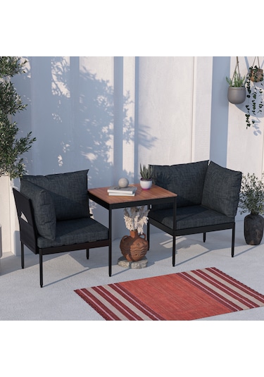 Limni Home Mini Multilounge Bahçe&balkon Mobilyası Siyah