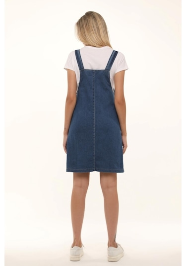 Luvmabelly Myra6301 Kot Hamile Jile Elbise -mavi-mavi