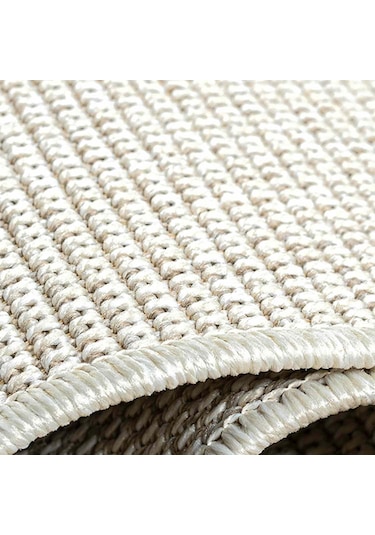 Krem Beyaz Kalın Dokuma Modern Halı - L664krbo Krem - Beyaz