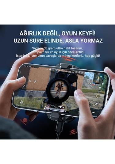 Coofbe 6000 Rpm Turbo Fan Rgb Işıklı Ultra Hafif Telefon Soğutucu Radyatör Tüm Telefonlara Uyumlu