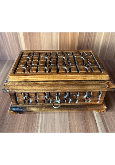 Anneler Günü Hediyesi Ceviz Ağacından Özel Takı Sandığı Işıklı Kalpli Ve Kişiye Özel İsimli