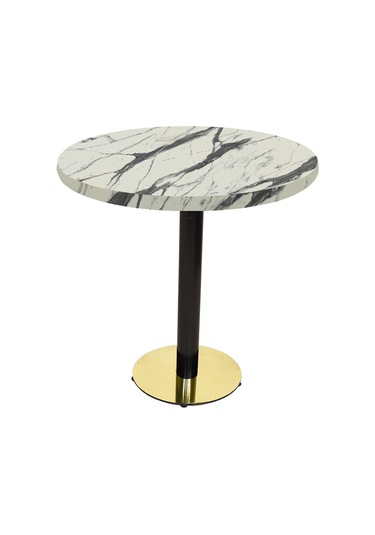 Karanfil Laminat Gold Yuvarlak Masa Q80