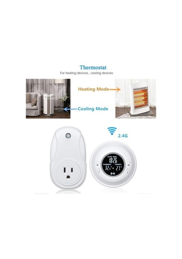Flybuy Zamanlayıcı Termostat Soket Seti 4 Zamanlayıcı, Kablosuz Sıcaklık Kontrolü