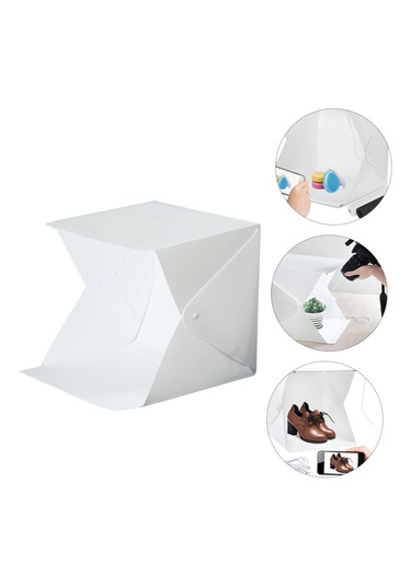 Forzacase FC629 Profesyonel Işıklı Ürün Fotoğraf Çekim Standı 20x20 Cm