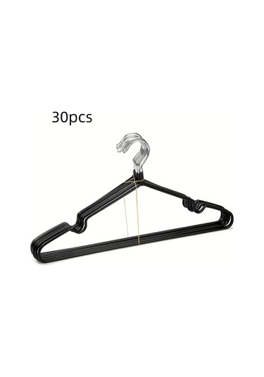 Sunshine011 30 Parça Siyah Ağır Hizmet Metal Kaymaz Askı, Gardırop Ve Yatak Odası İçin Siyah