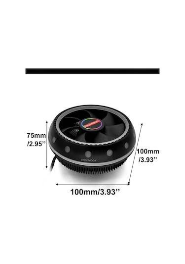 Coolmoon Ufo Cpu İşlemci Fanı Rgb Intel/Amd Tam Uyumluluk