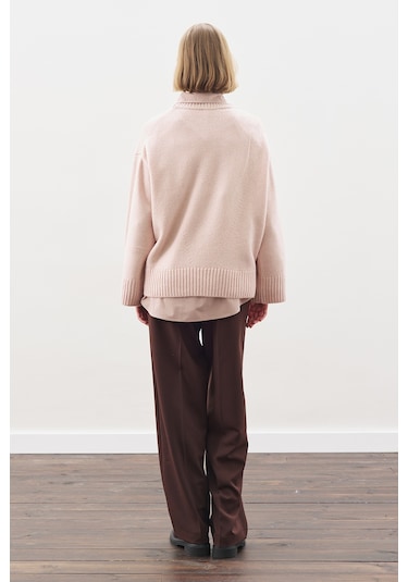 Chunky Oversıze Kazak Pembe Pembe