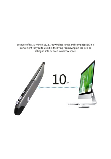 Mufunye Kablosuz 3 Seviyeli Dpı Ayarlı 800/1200/1600 Cpı Optik Dokunmatik Kalem - Web Gezintisi Ve Rahat Kullanım İçin Pc/laptop Diğer