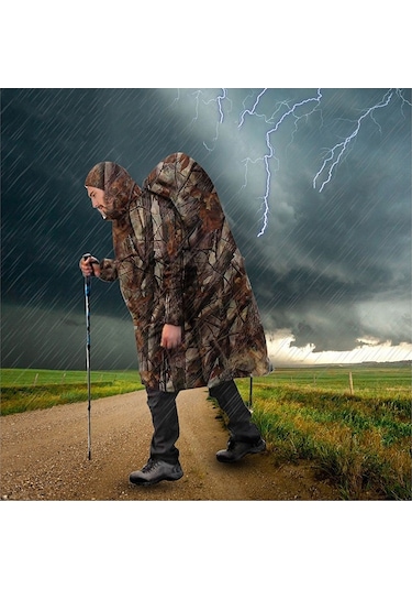 Sones 3'ü 1 Arada Açık Hava Taşınabilir Çok İşlevli Kamuflaj Sırt Çantası Yağmurluk Çok Renkli