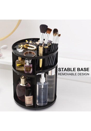 Youtek 360 Dönebilir Büyük Kapasiteli 7 Katlı Ayarlanabilir Makyaj Organizatörü - Yıkanabilir Beyaz