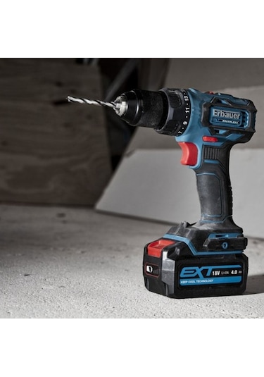 Erbauer EDD18-Li-2 18V 4Ah Tek Akülü Darbesiz Vidalama