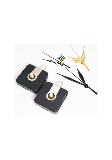 Hfambition Yeni Nesil Ev İçin 2 Adet Kumaş İşi Saat Motoru + 3 Set Metal İğne, Kolay Kullanım, Dayanıklı Kuvars Saat Mekanizması ÇOk Renkli