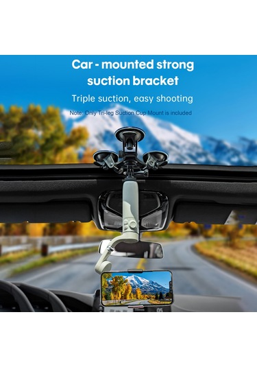 Vantuz Telefon Bağlantısı Spor Kamera Adaptörü İle Siyah