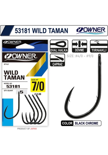 Owner 53181 Wild Taman Black Chrome İğne