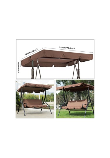 Suntek Magideal Su Geçirmez Salıncak Gölgelik Tente Seti Kahverengi