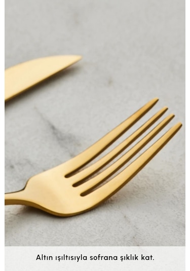 Karaca  Orion Gold 6 Kişilik 30 Parça Çatal Kaşık Bıçak Takımı