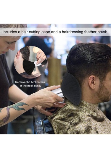 Wezone Plastik Boyun Temizleme Fırçası - Kulak, Boyun, Yüz Ve Omuzlarda Toz Temizliği, Masa Üstü Saç Tozu Temizleyici, Dik Durabilir - Siyah