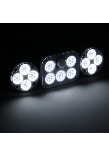 Reedark Güneş Enerjili 3 Kafa Duvar Lambası - 78 Led, 3 Çalışma Modu, Ip65 Su Geçirmez, 3-5m Ir Algılama Diğer
