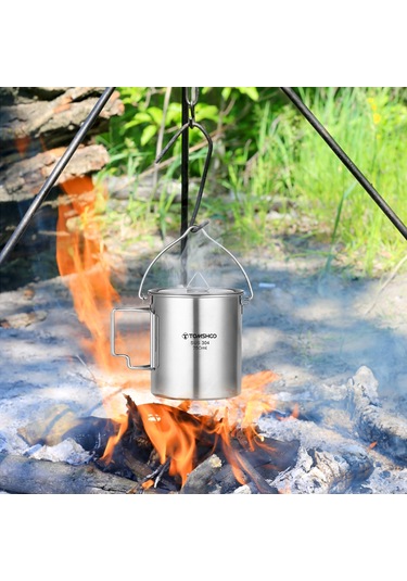 Tomshoo H8315ss-bh+h8-1050ml Paslanmaz Çelik Su Şişesi Sızdırmaz Gümüş