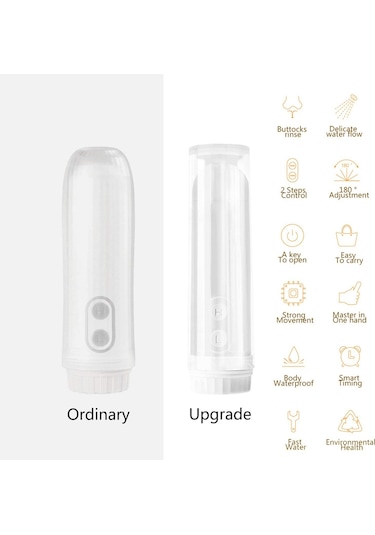 Lebıhmurah Bf449 Quanbu Taşınabilir Seyahat Bide, Püskürtme Şişeleri, Seyahat Bide, Bide Püskü Otomatik Banyo ve Aks. Dğ. 47723402 Beyaz