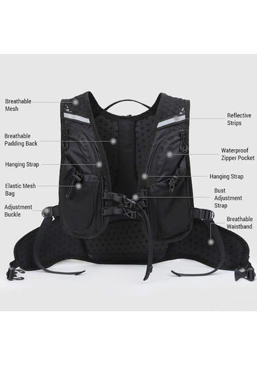 Flybuy Süper Su Sırt Renlkli Nefes Koşu Kesesi İle Hidrasyon Hafif Çok Çantası Çantası Bisiklet Biniş Alabilen 2l Uq Çok Renkli