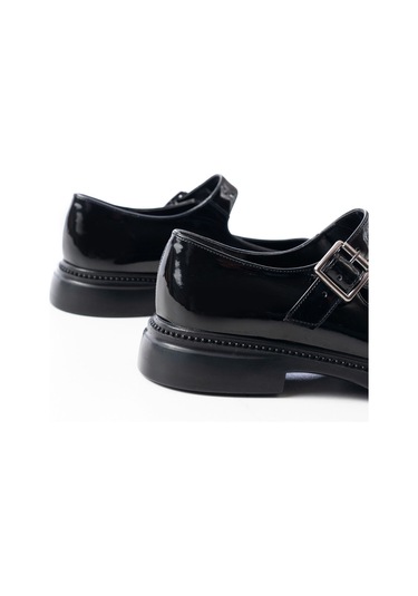 Ysn-4444 Siyah Rugan Günlük Bayan Ayakkabı Siyah