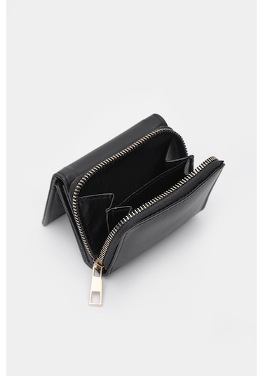 Siyah Düz Desen Bayan Cüzdan - Ol-1059 Siyah