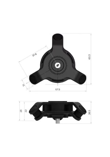 Ranyeek Motorcycle Ve Bisiklet İçin Sürüş Telefon Tutucusu - Yüksek Frekanslı Titreşim Filtreleme Ve Tamponlama Özelliği - Siyah Abs Malzeme Siyah