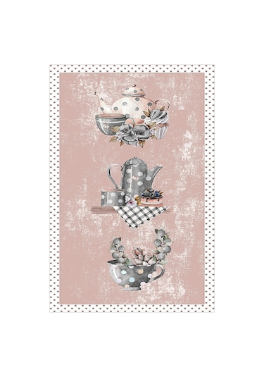 West Home Dijital Baskılı Yıkanabilir Kaymaz Taban Mutfak Halısı Wh 391 Rose