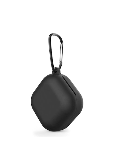 Samsung Galaxy Buds Live - Galaxy Buds Fe Yumlu Mat Silikon Kılıf+kanca Siyah