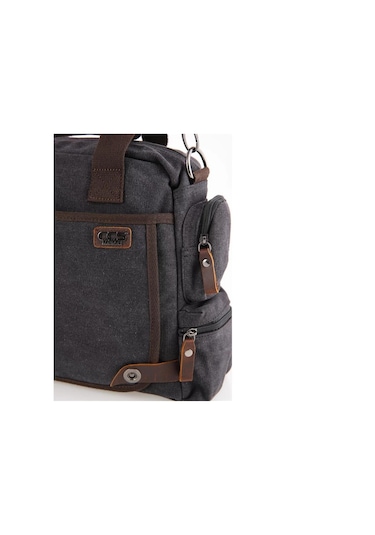 ÇÇS 31352 Kanvas Omuz Askılı Evrak Çantası Siyah