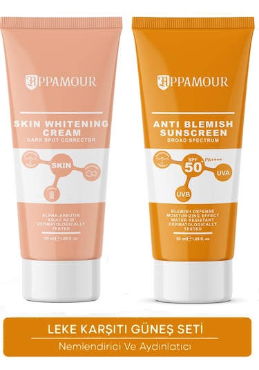 Appamour Anti Blemish Güneş Kremi SPF50+ 50 ML + Skin Whitening Cream 50 ML