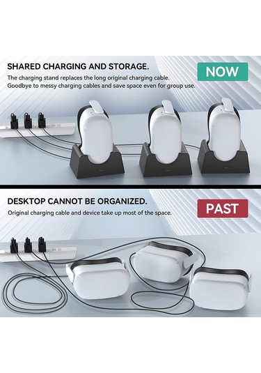 Oculus Quest 2 Vr İçin Şarj Standı Vr Aksesuarları Ana Bilgisayar Depolama Braketi Şarj Standı