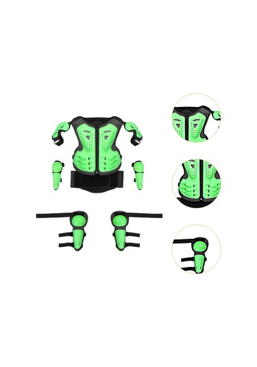 Suntek Motosiklet Diz Dirsek Kol Omuz Koruma Pedi Yeşil