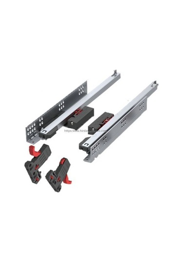 Samet Bas Aç İtmeli, Kulpsuz Çekmeceler İçin Tek Açılım Push Open Çekmece Rayı 50 Cm