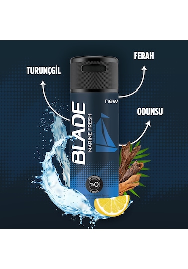 Blade Marine Fresh Erkek Sprey Deodorant 3 x 150 ML