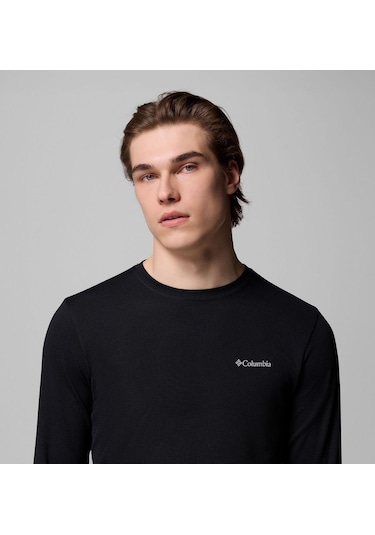 Columbia Columbıa Tech Traıl Utılıty Warm Ls Crew Erkek Sweatshırt 2136881-010 Siyah